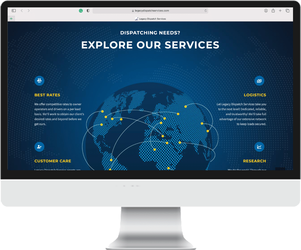 Legacy Dispatch Services website